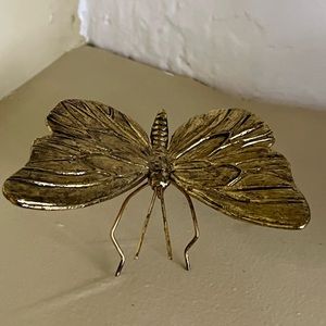 gold butterfly beautiful accent piece @ 4 inches wide 2 inches tall